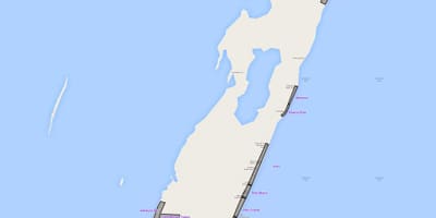 Žemėlapis ambergris caye Belizas