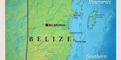 Žemėlapis Belizas buriavimas