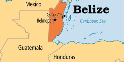 Žemėlapis belmopan Belizas